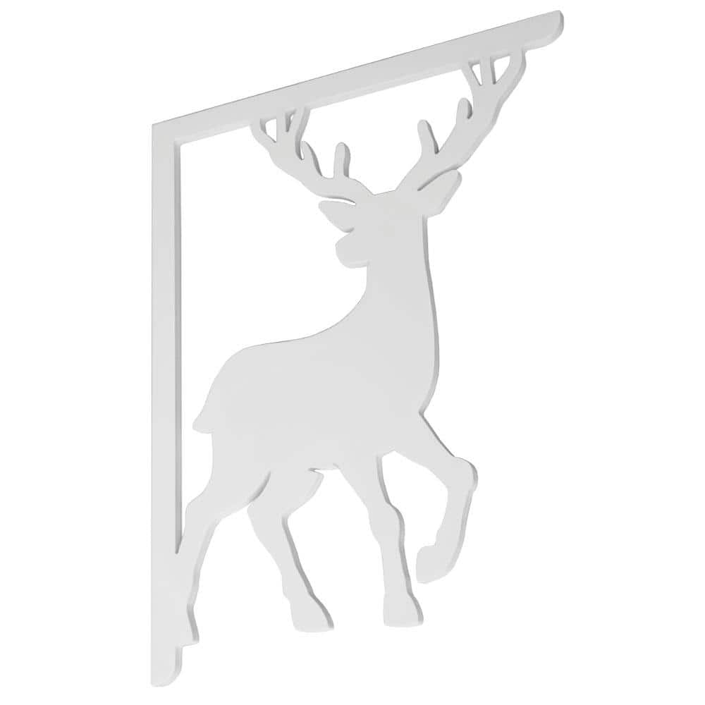 Decorative 16 in. Paintable PVC Deer Mailbox or Porch Bracket - Hercitys