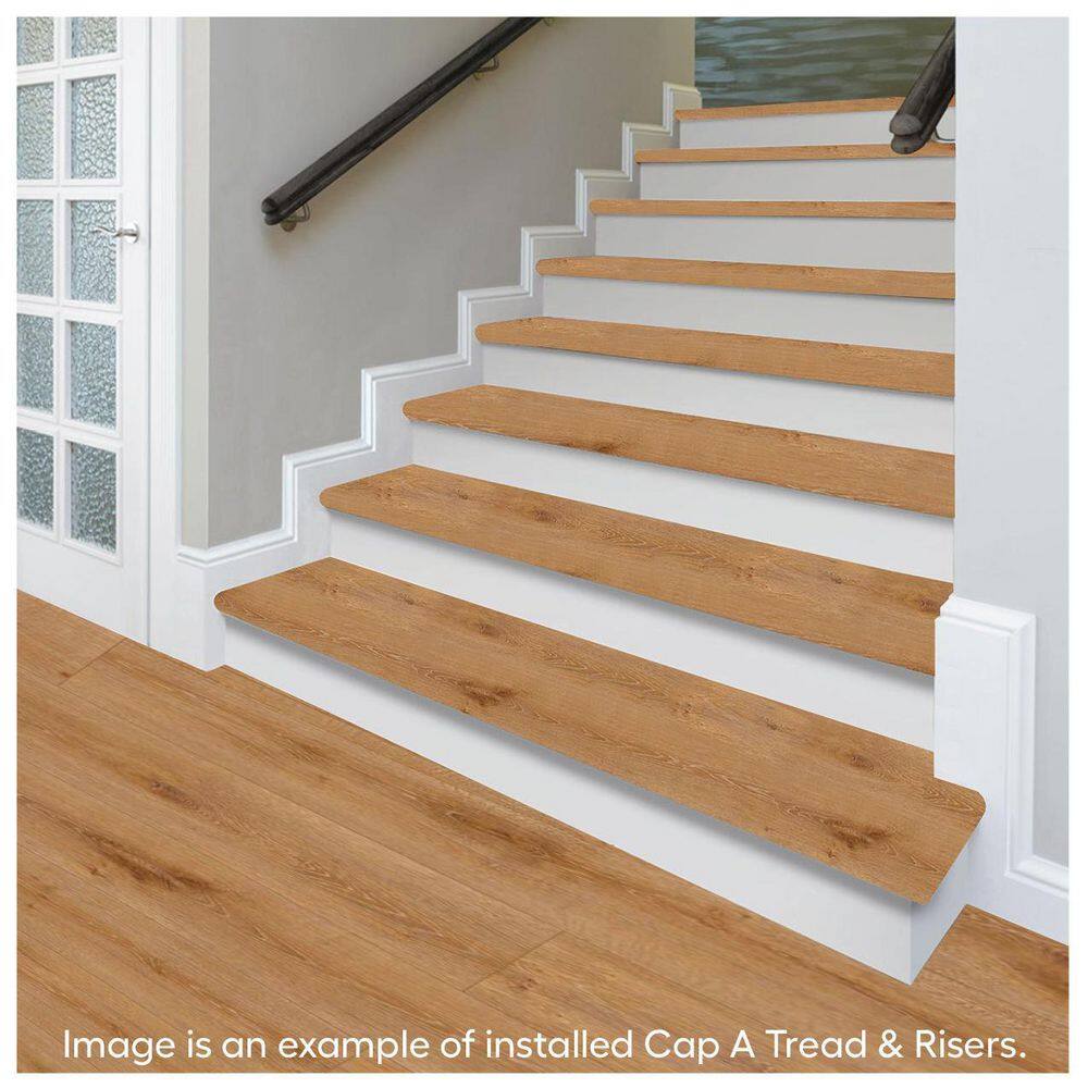 Eagle Plains Oak 47 in. L x 7.37 in. W x 0.56 in. T Laminate Stair Reversible Riser - Hercitys