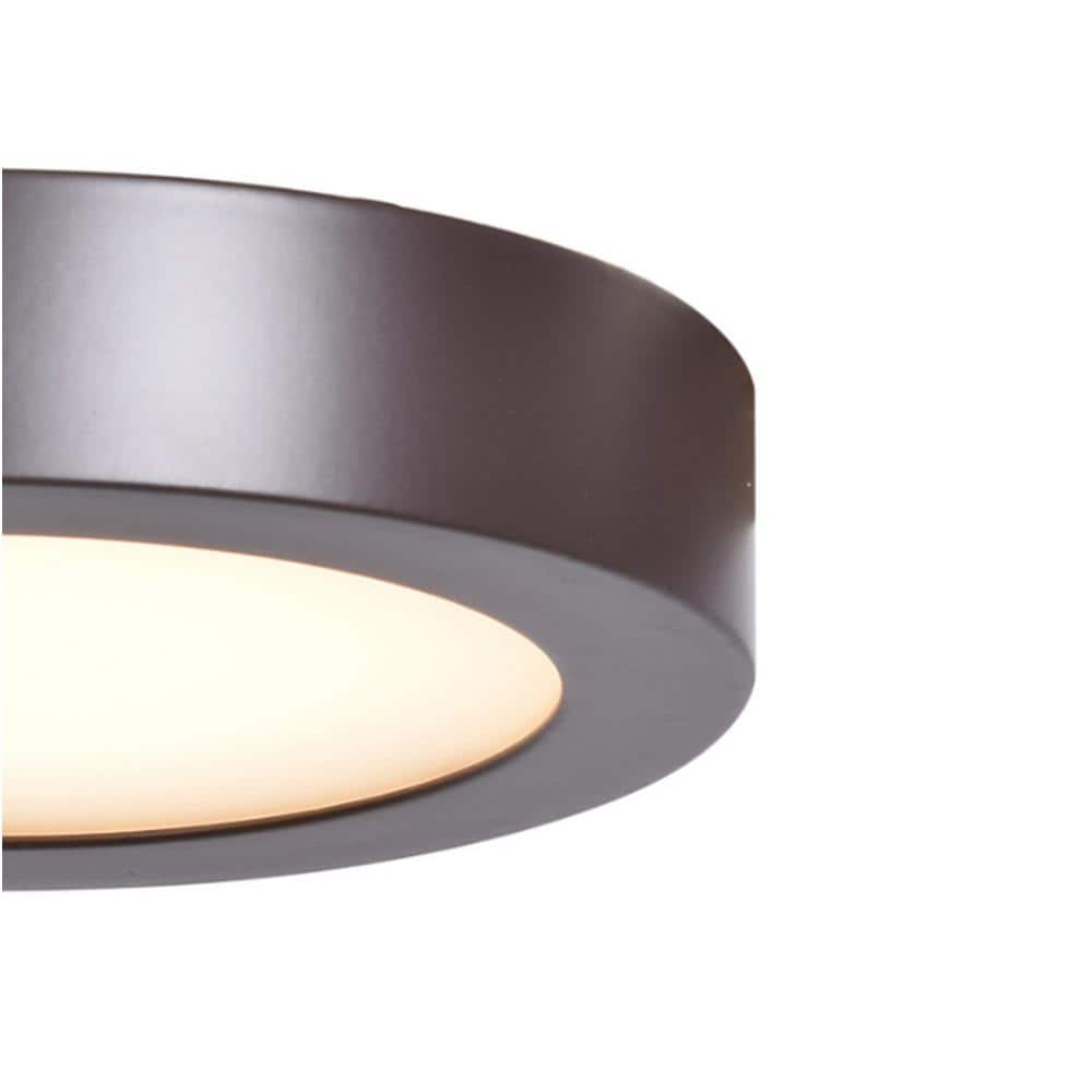 Strike 2.0 7 in. 1-Light Bronze LED Flush Mount - Hercitys