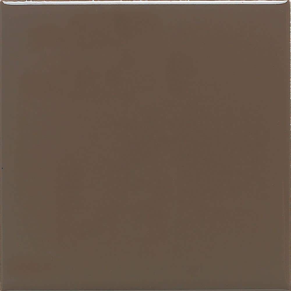 Semi-Gloss Artisan Brown 4-1/4 in. x 4-1/4 in. Ceramic Wall Tile (12.5 sq. ft. / case) - Hercitys