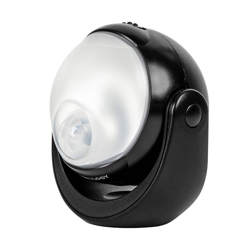 Indoor/Outdoor 148 Lumens Battery-Powered Portable LED Motion Sensing IP43 Flood and Security Light, Black - Hercitys