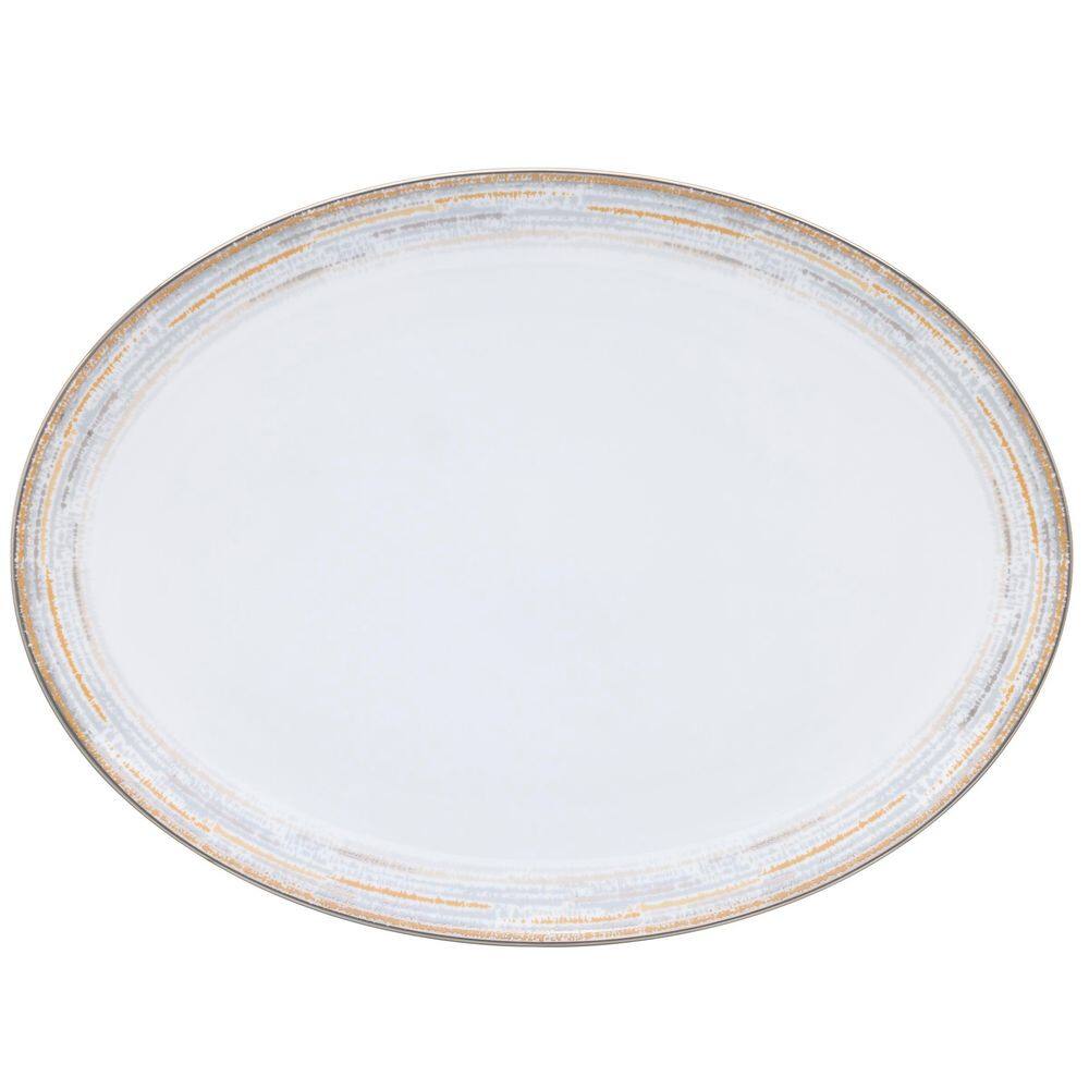 Raylan 14 in. White Porcelain Oval Platter - Hercitys