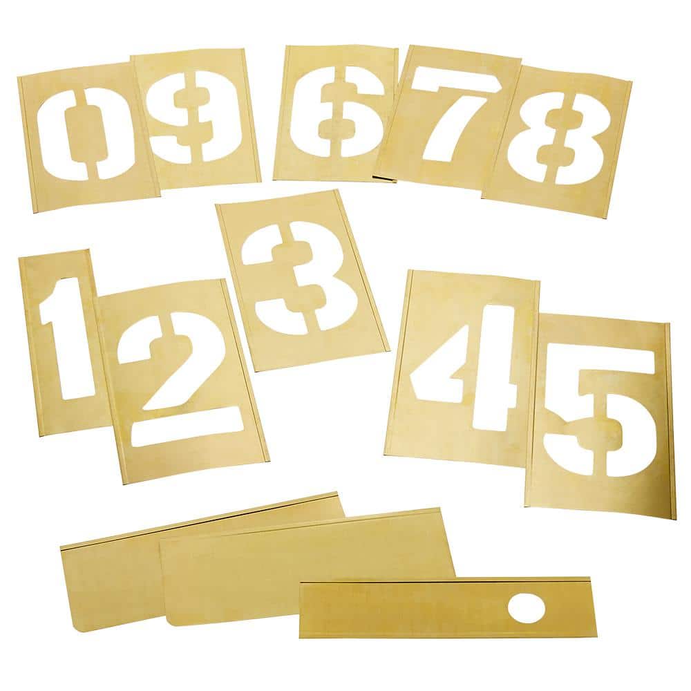 8 in. 13-Piece Stencil Numbers - Hercitys