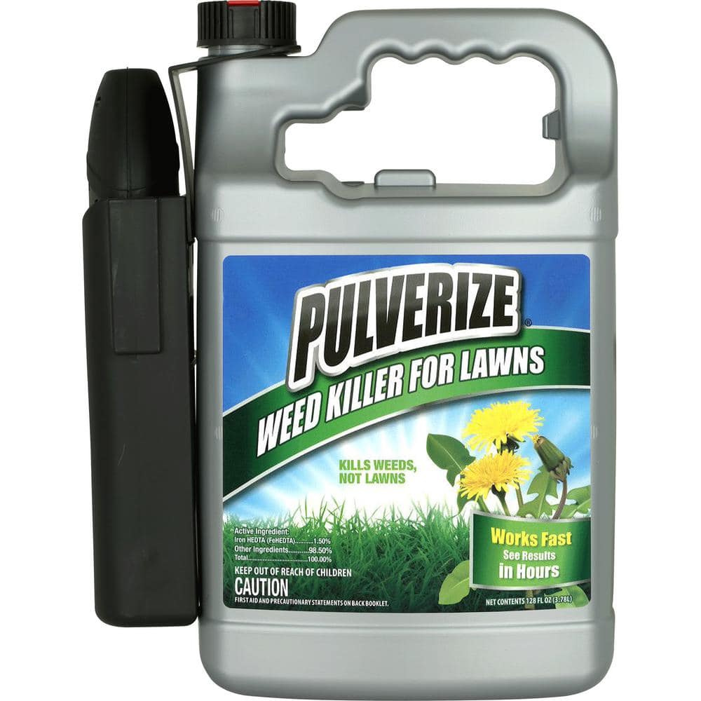 Weed Killer for Lawns, 1 Gal. Ready-to-Use with Battery Sprayer - Hercitys