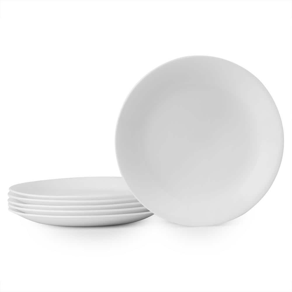 Classic 8.5 in. Winter Frost White Lunch Plates (Set of 6) - Hercitys