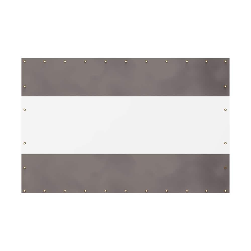 8 ft. H x 12 ft. W Gray Heavy Duty Outdoor Clear Panel Curtain Waterproof Weather Resistant for Patios, Gazebos, Pergola - Hercitys