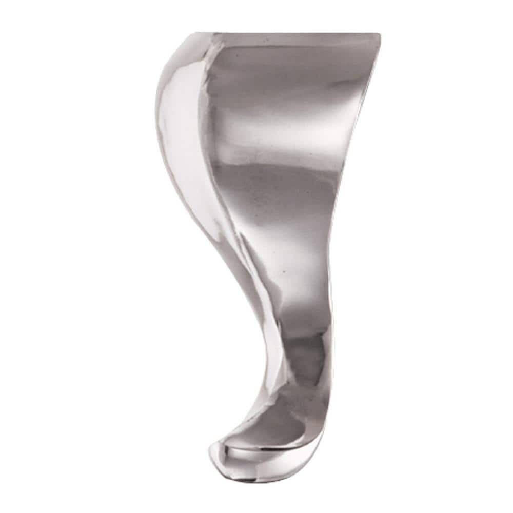 6 in. (152 mm) Brushed Aluminum Curved Furniture Leg - Hercitys