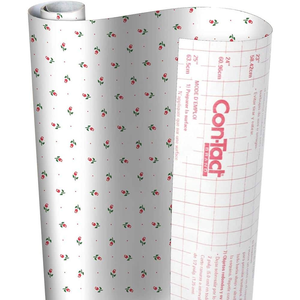 Creative Covering 18 in. x 50 ft. Rosebud Self-Adhesive Vinyl Drawer and Shelf Liner (6 Rolls) - Hercitys