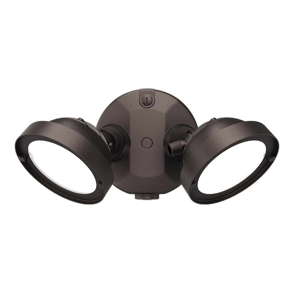 TGS 150-Watt 0° Bronze Outdoor Integrated LED Flood Light with Dusk to Dawn - Hercitys