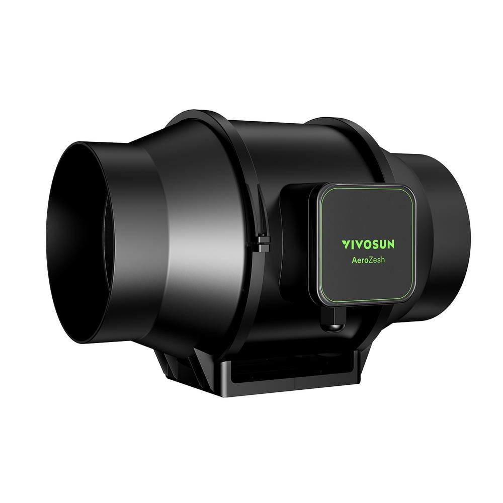 AeroZesh 6 in. 405 CFM Smart Inline Duct Fan for Heating Cooling Booster, Grow Tents, Hydroponics - Hercitys