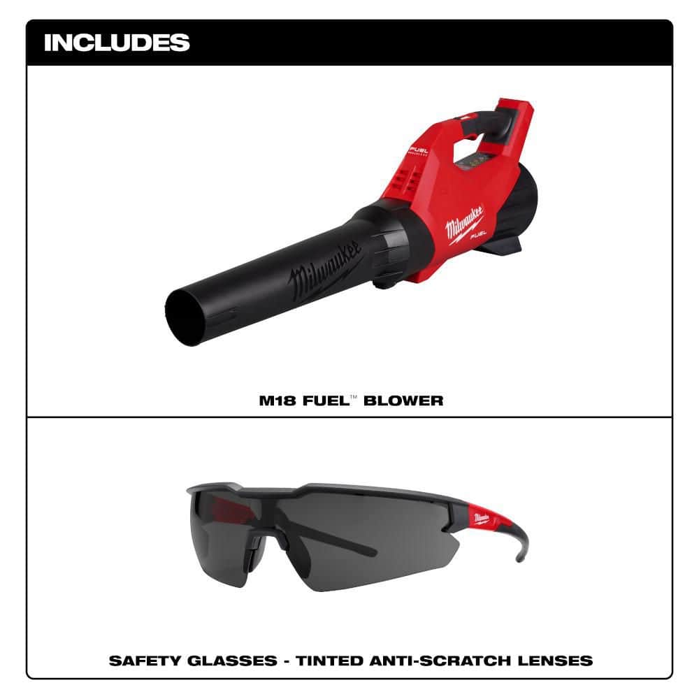 M18 FUEL 120 MPH 500 CFM 18V Brushless Cordless Battery Powered Leaf Blower with Tinted Safety Glasses - Hercitys