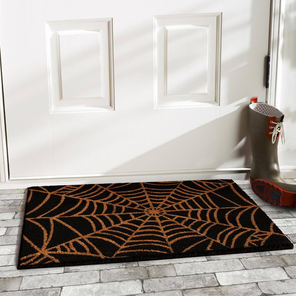 Scary Web 17 in. x 29 in. Coir Door Mat - Hercitys