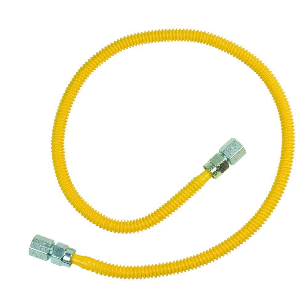 ProCoat 3/8 in. FIP x 3/8 in. FIP x 36 in. Stainless Steel Gas Connector 3/8 in. O.D. (33,400 BTU) - Hercitys