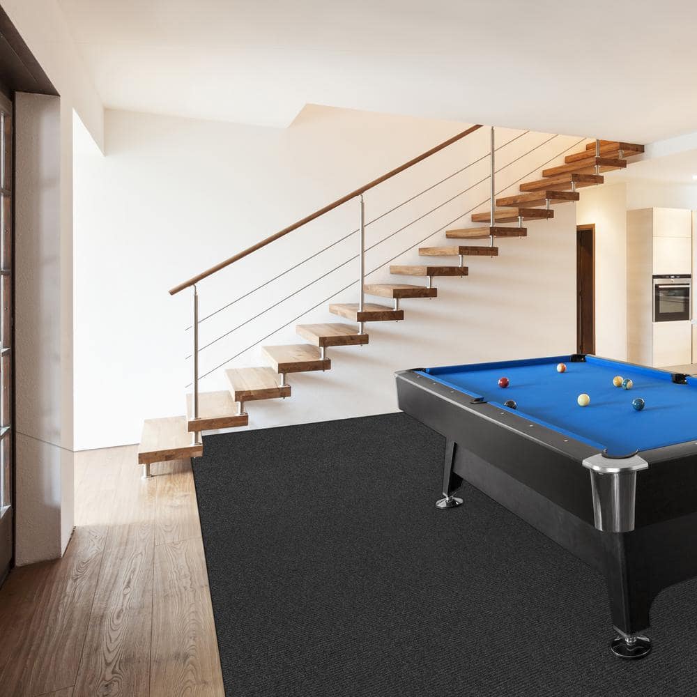 Onyx DIY Floor 18 in. W x 18 in. L x 0.30 in. Thick All Purpose Interlocking Tiles (8 Tiles/Case) 18.24 sq. ft. - Hercitys