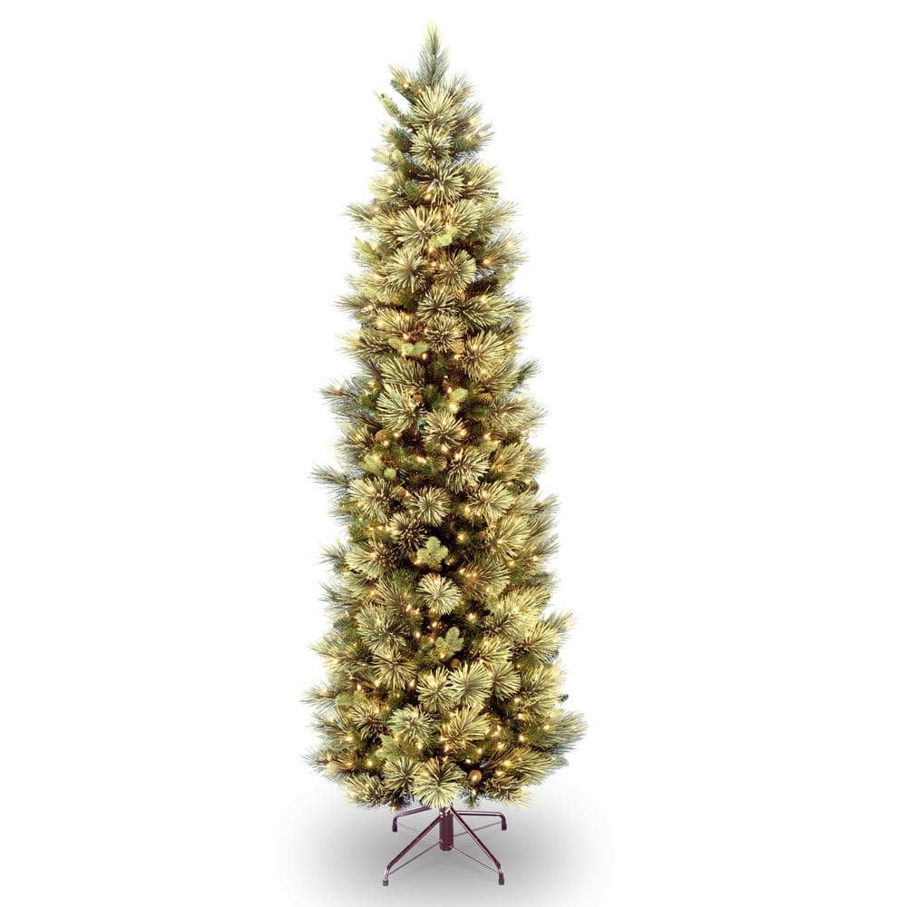 7.5 ft. Carolina Pine Slim Tree with Clear Lights - Hercitys