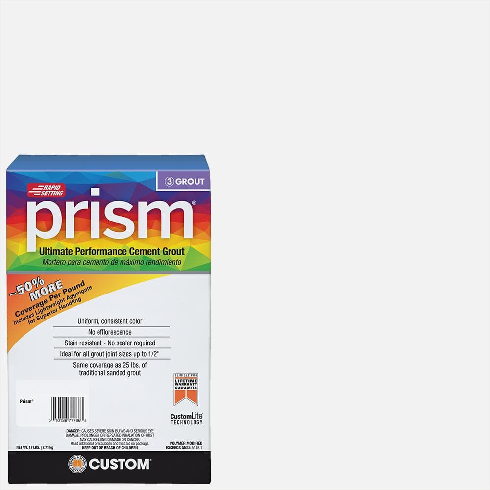 Prism #640 Arctic White 17 lb. Ultimate Performance Rapid Setting Grout - Hercitys