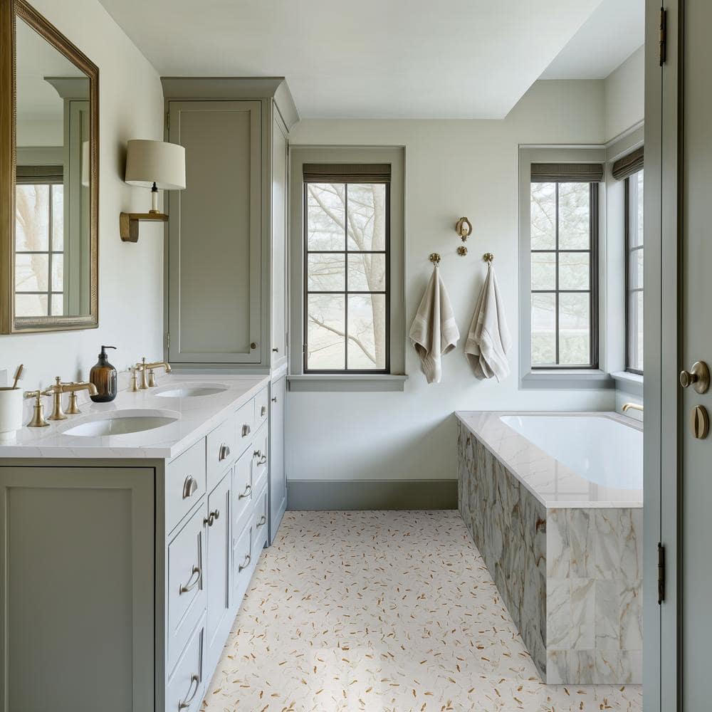 Calacatta Gold 2 in. Hexagon 12 in. x 13 in. x 0.24 in. Matte Porcelain Mesh-Mounted Mosaic Tile (14.85 sq. ft./Case) - Hercitys