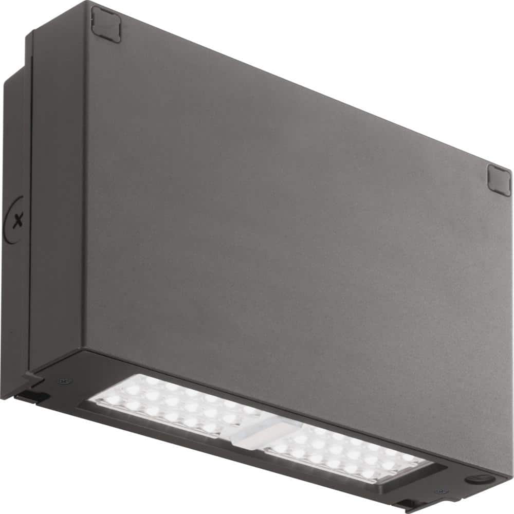 Contractor Select 150-Watt Equivalent Integrated LED Bronze Wall Pack Light, 5000K - Hercitys