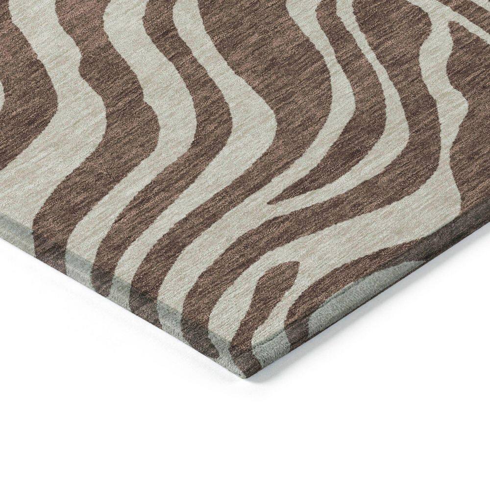 Chantille Machine Washable Indoor/Outdoor Abstract ACN1042 Brown 5 ft. x 7 ft. 6 in. Area Rug - Hercitys
