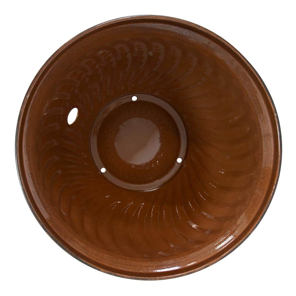 Decorative Metal Garden Hose Holder – Brown Glaze - Hercitys