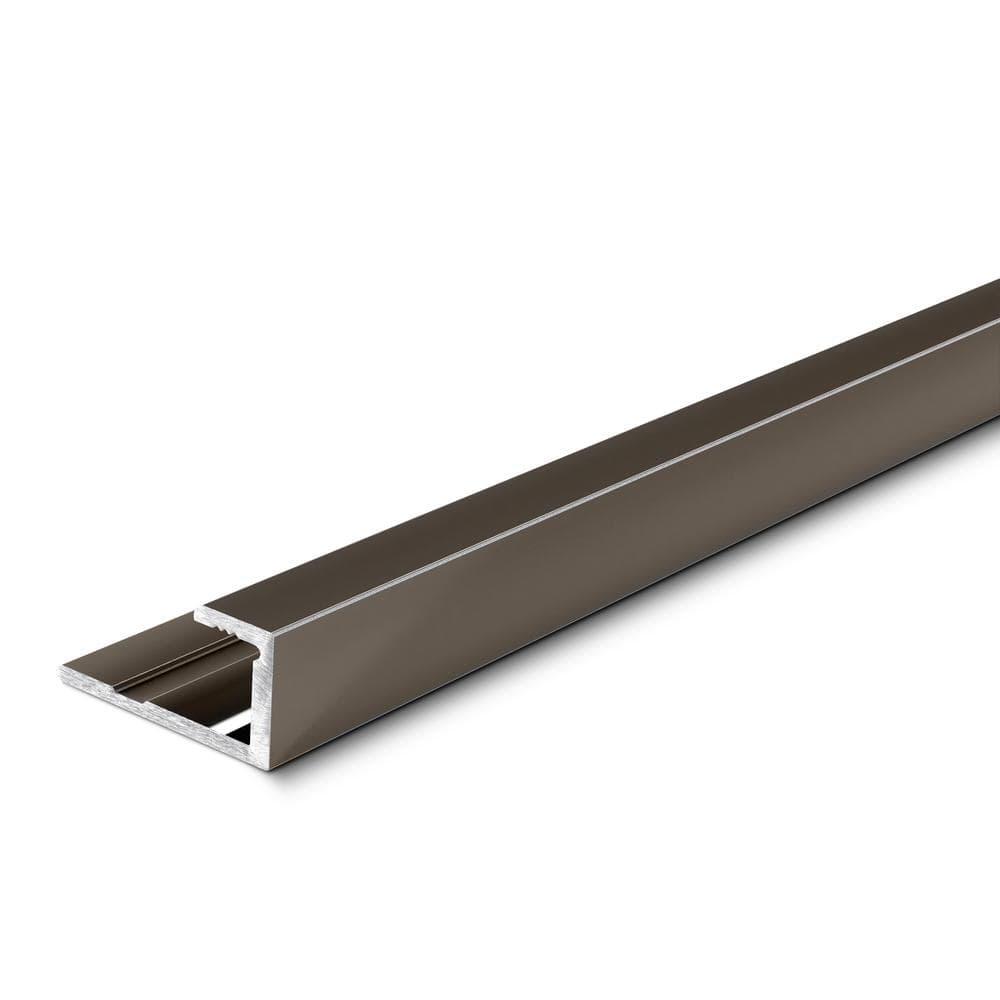 Mineral Bronze 5.5 mm x 84 in. Aluminum Square Cap Floor Transition Strip - Hercitys
