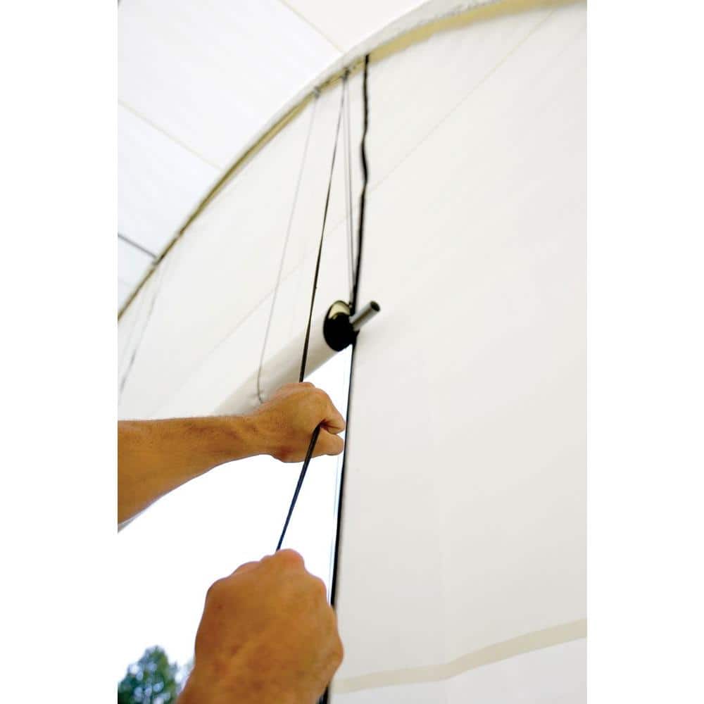 Pull-Eaze Shed Roll-Up Door Kit with Marine-Grade Nylon Rope, Double-Zippered Doors, and One-Pull Access - Hercitys