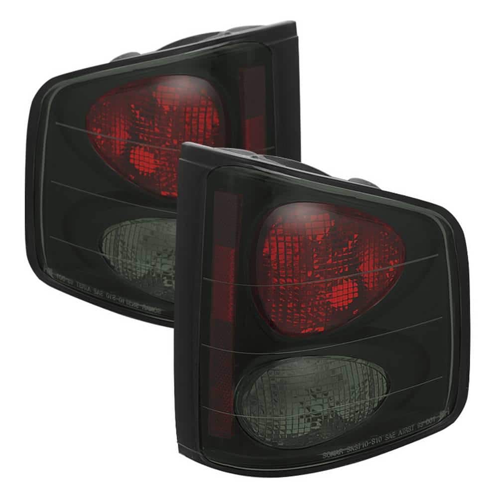 Chevy S10 94-04 / GMC Sonoma 94-04 / Isuzu Hombre 96-00 Euro Style Tail Lights – Black Smoke - Hercitys