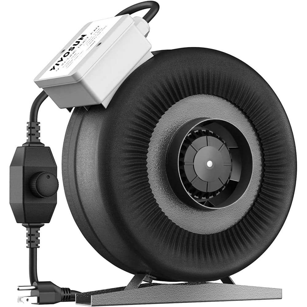 Z4 4 in. 203 CFM Inline Duct Fan with Variable Speed Controller for Grow Tent, Indoor Garden Ventilation - Hercitys