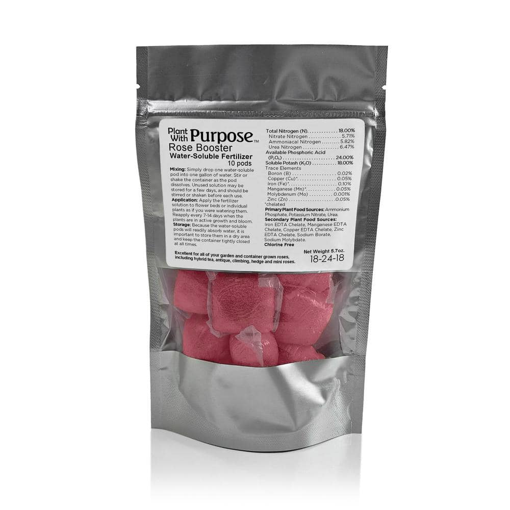 Plant with Purpose Rose Booster Water Soluble Fertilizer 2 lbs. (10-Pods) - Hercitys