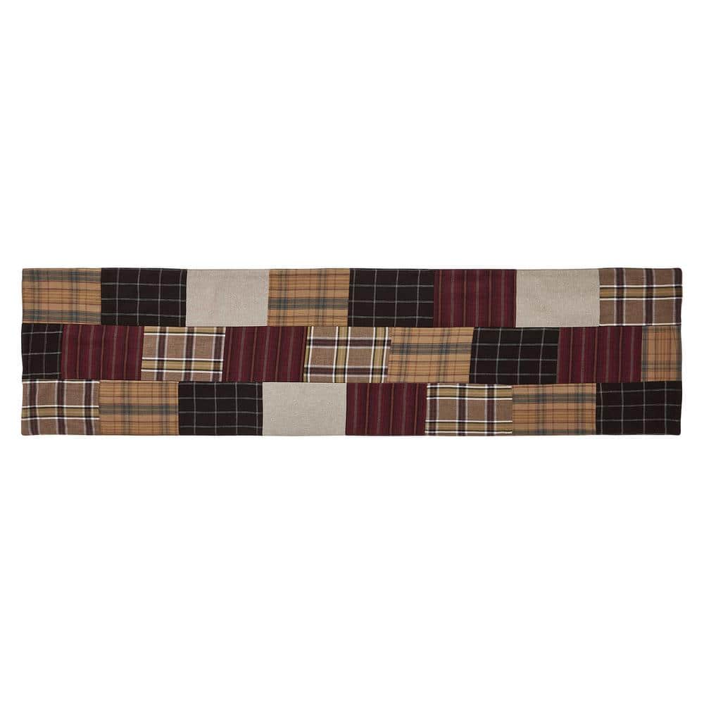 Wyatt 12 in. W. x 48 in. L Multi Plaid Quilted Patchwork Cotton Table Runner - Hercitys