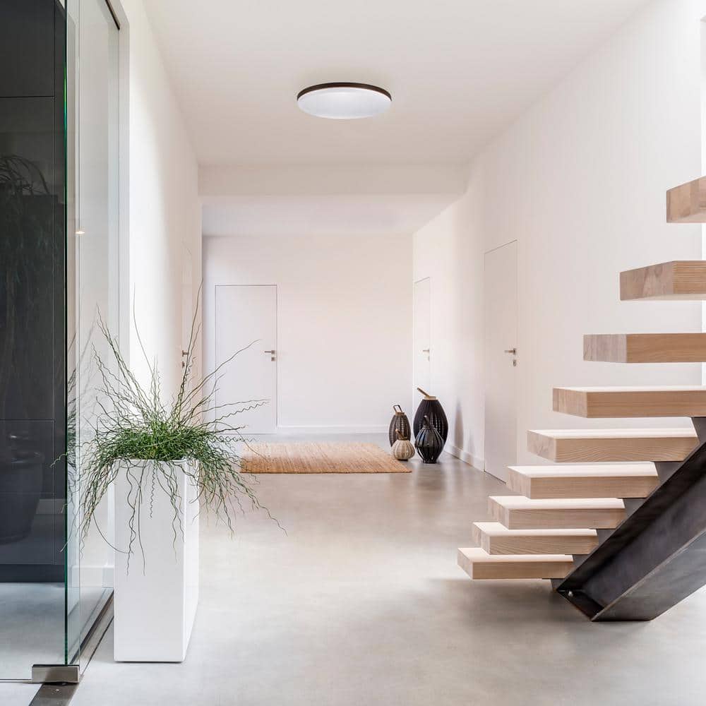 Ellington 28-Watt Dark Bronze Integrated LED Ceiling Flush Mount - Hercitys