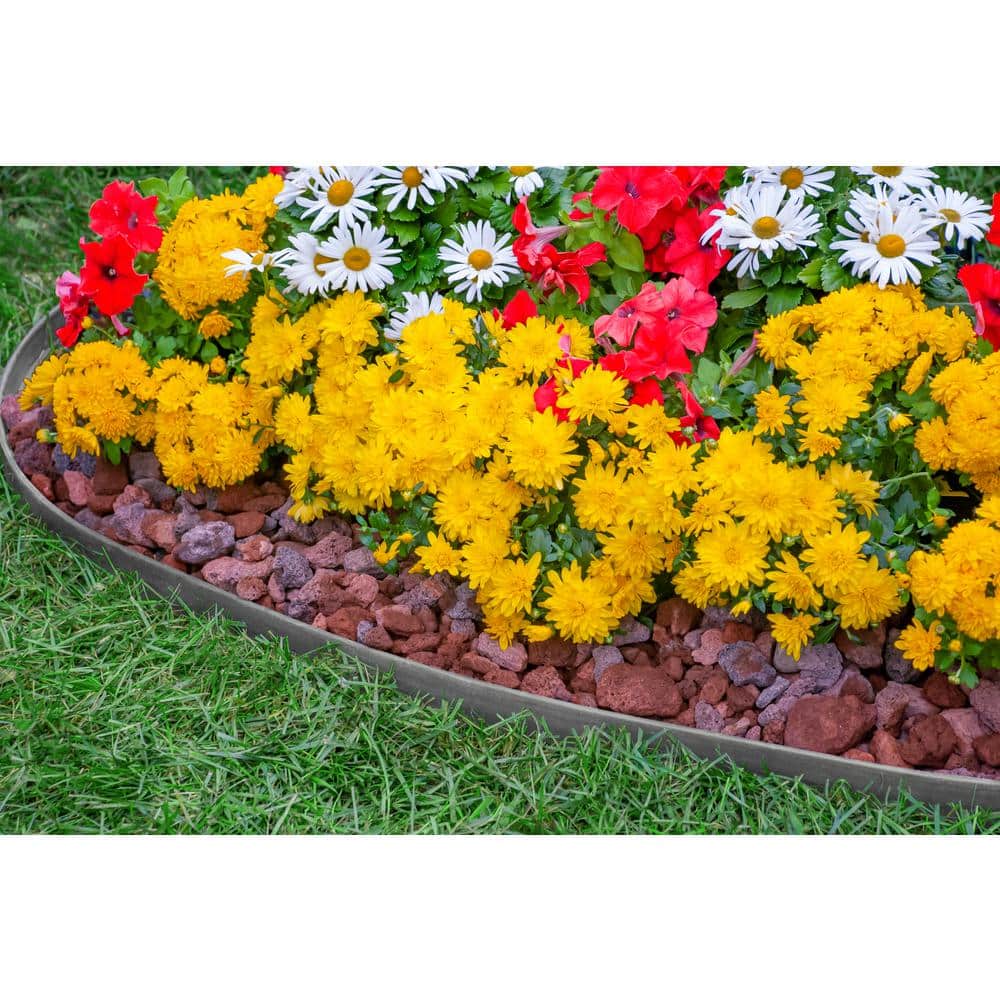 75 ft. L x 2.5 in. W x 1.7 in. H Commercial Grade Gray Plastic No-Dig Edging Kit - Hercitys