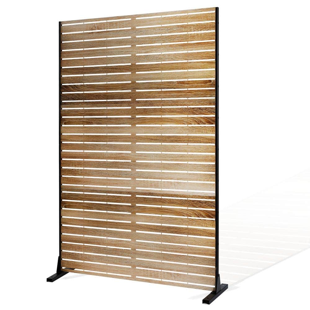 72″ Hx47″ W Metal Privacy Screen for Deck Patio Balcony Garden, Freestanding Decorative Privacy Screen & Panels - Hercitys