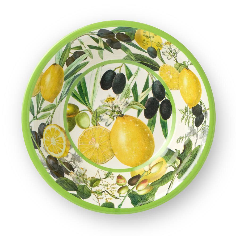 Limone 22 fl. oz. Multi-Colored Melamine All Purpose Bowl (Set of 4) - Hercitys