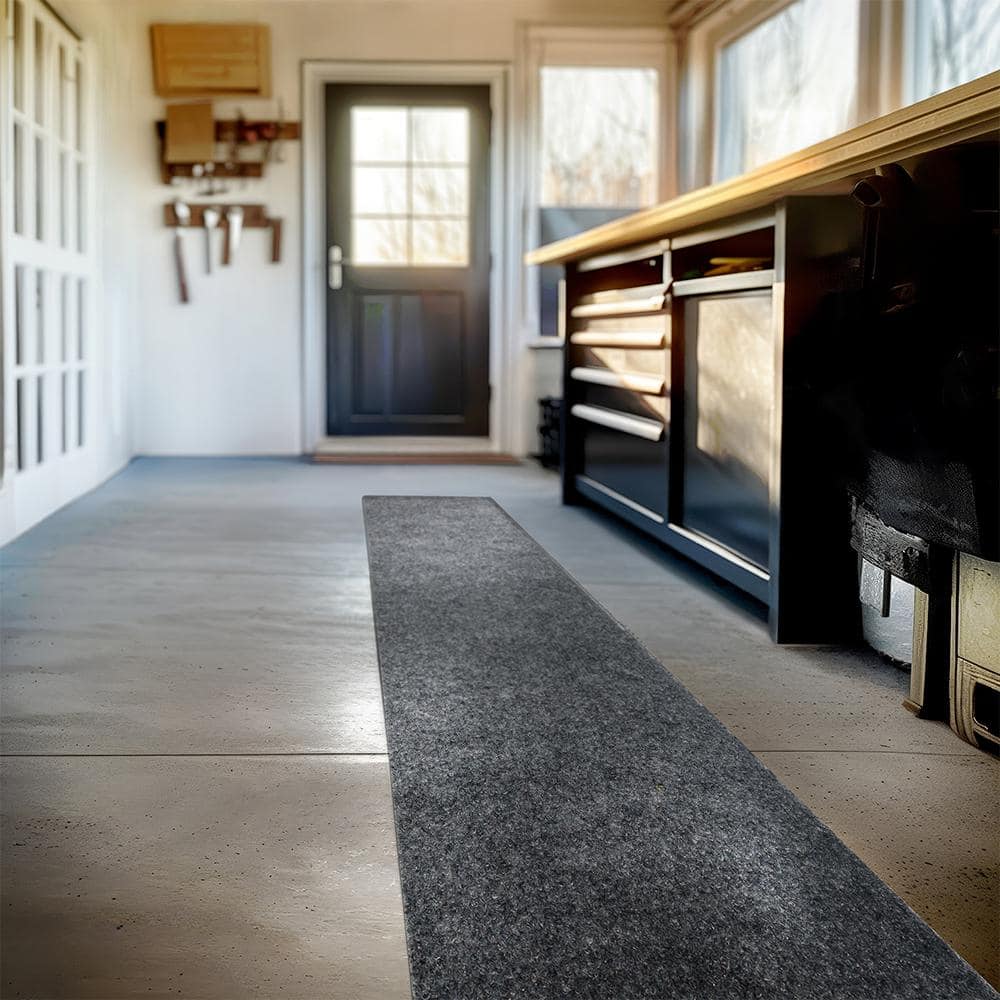 Peel ‘N Stick Sky Gray 24 in. W x 144 in. L Stair Runner 24 sq. ft. - Hercitys