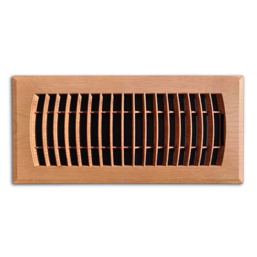 Faux Wood 4 in. x 10 in. Plastic Floor Register in Oak Grain - Hercitys