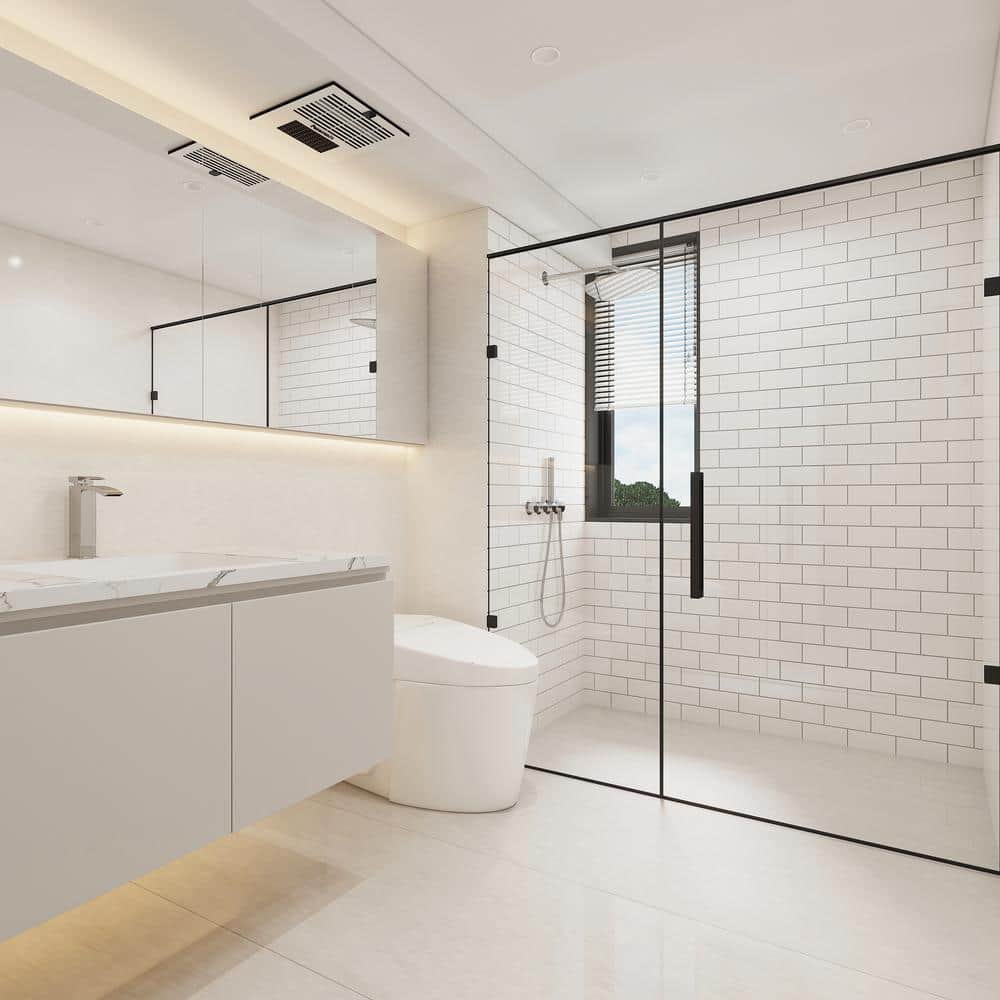 Alabaster 3 in. x 6 in. x 8mm Glass Subway Wall Tile (5 sq. ft./Case) - Hercitys