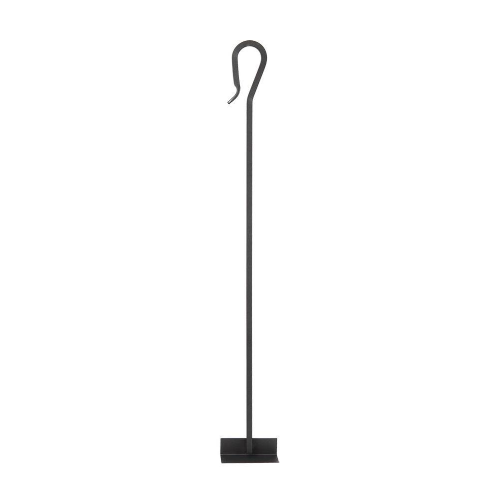 Shepherd’s Hook 28 in. Tall Fireplace Ash Hoe Tool, Graphite - Hercitys