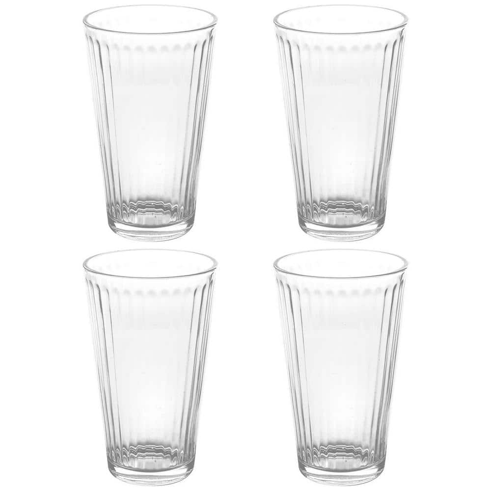 Moonstone 4-Piece 16 oz. Glass Tumbler Set - Hercitys