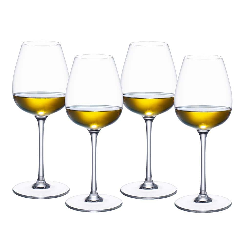 Purismo 13.5 oz. Lead Free Crystal White Wine Glass (4-Pack) - Hercitys