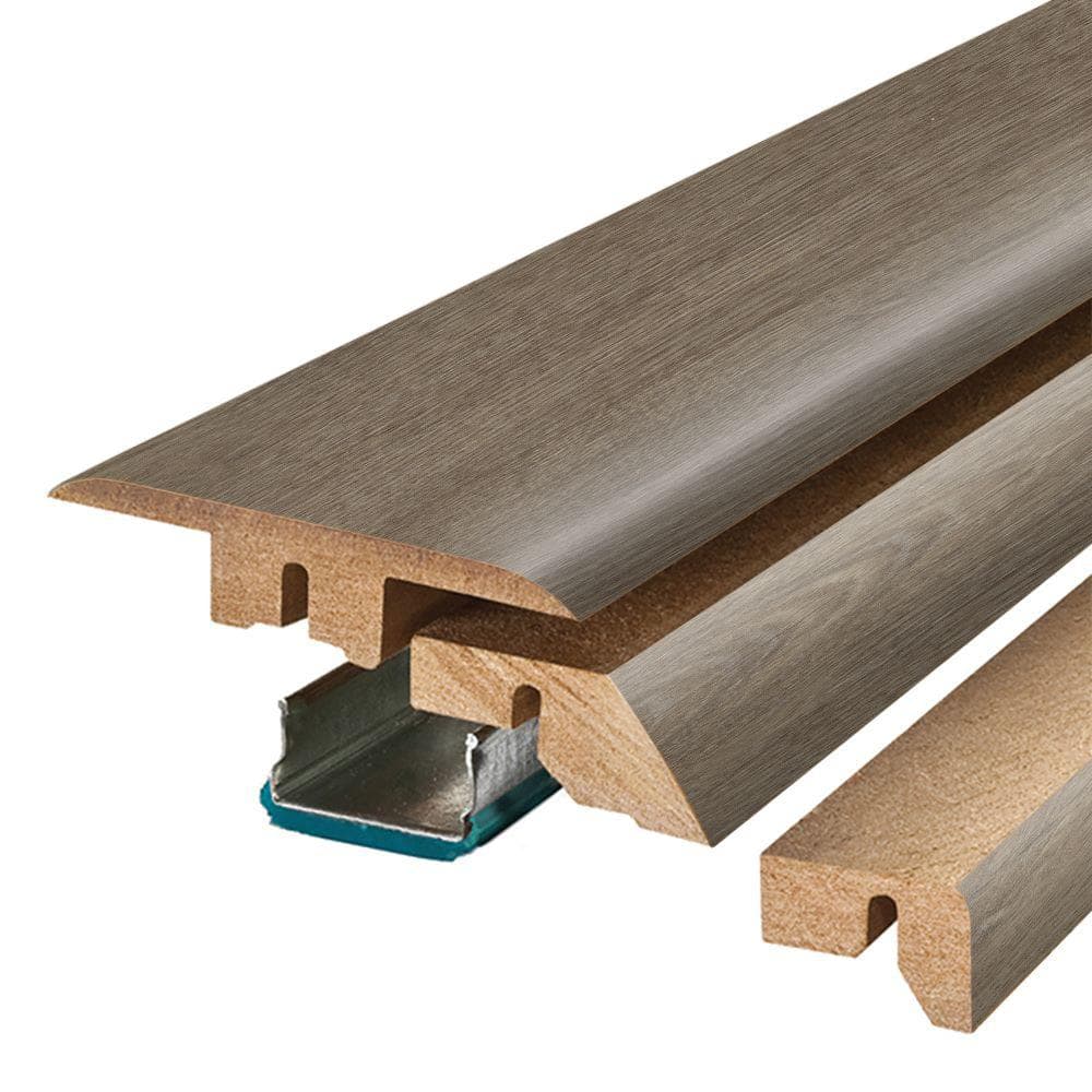 Sandstorm 0.75 in. T x 2.37 in. W x 78.7 in. L Textured Wood Look Laminate Moulding/Trim 4 in 1 Molding - Hercitys