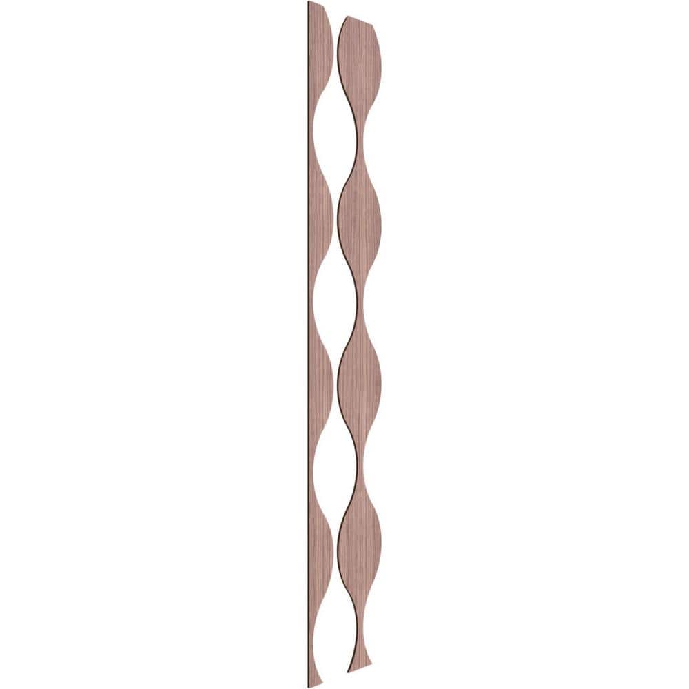 Ozark 94 in. H x 0.375 in. W Slatwall Panels in Walnut 9-Pack - Hercitys