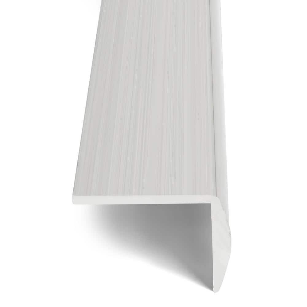 Silver 1/2 in. x 72 in. Bar Step Carpet Trim Transition Strip - Hercitys