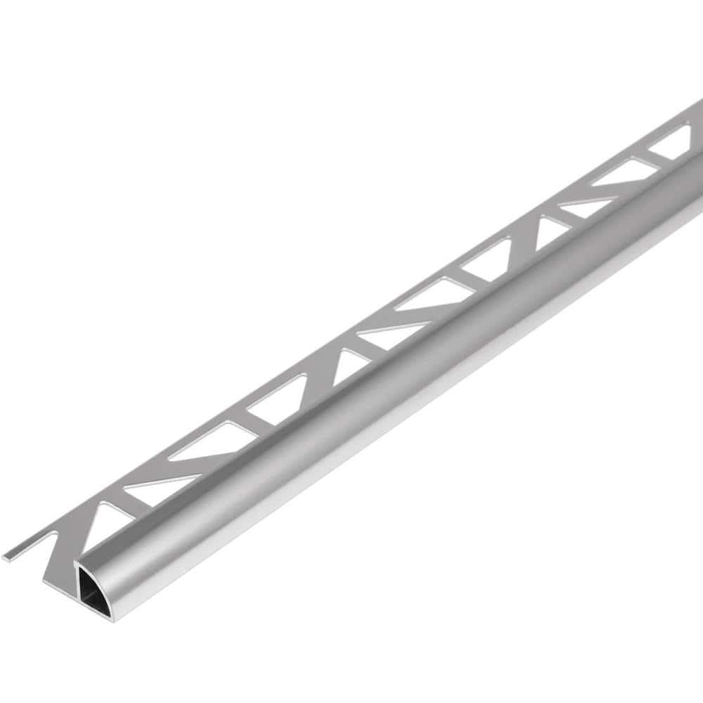 Durondell 3/8 in. x 8 ft. 2-1/2 in. Round Edge Aluminum Anodized Silver Molding and Transition Trim - Hercitys