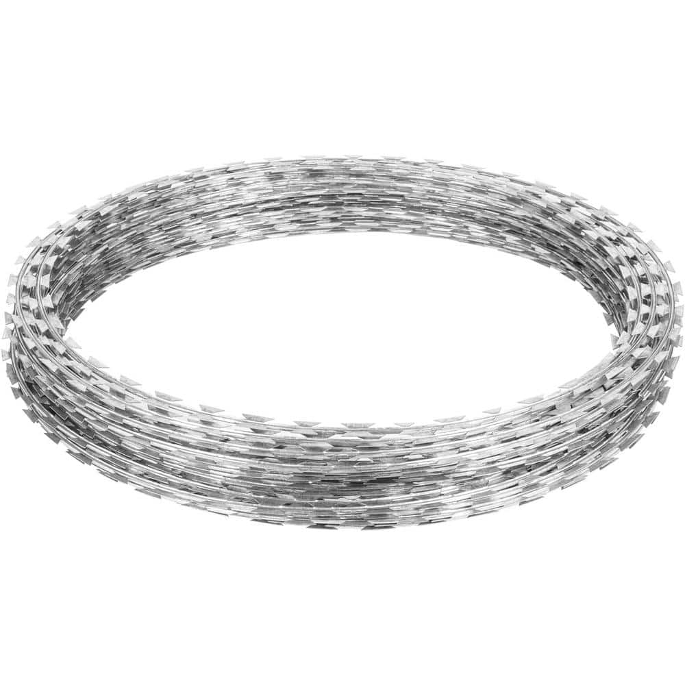 Razor Wires, 147 ft. Razor Barbed Wire, 3-Rolls Razor Wire Fencing Razor Fence, Stainless Steel Rolls Razor for Garden - Hercitys