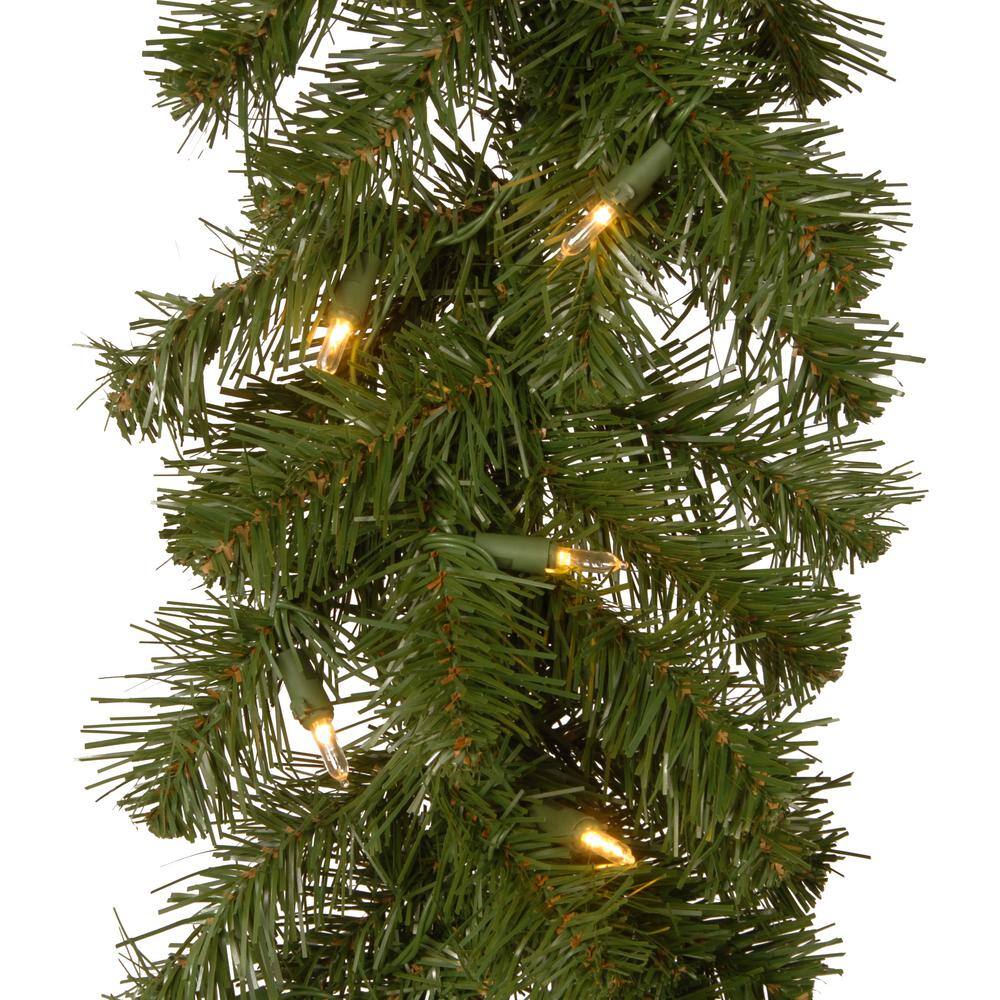 9 ft. North Valley(R) Spruce Garland with Battery Operated Dual Color LED Lights - Hercitys