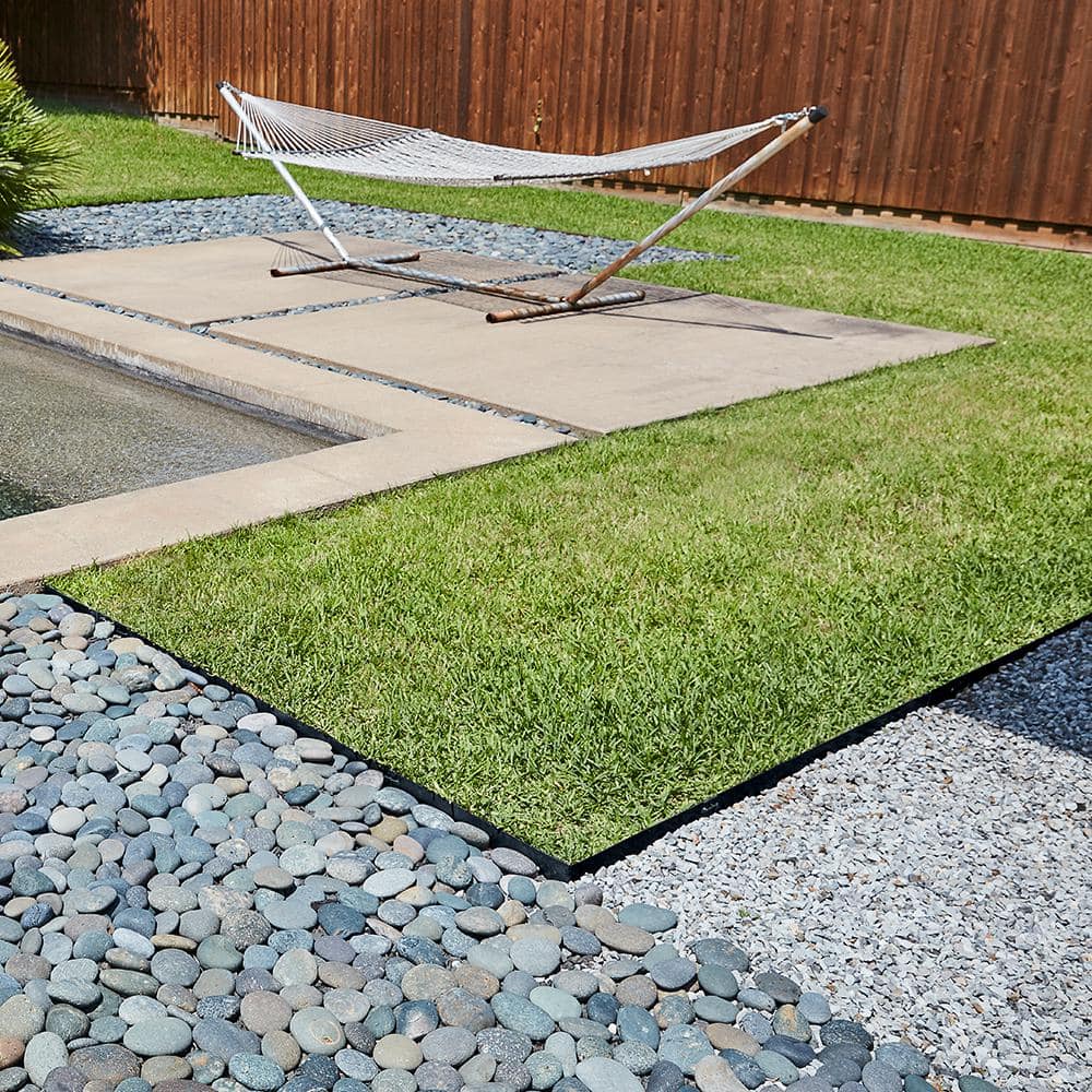 8 ft. x 4 in. 14-Gauge Black Steel Landscape Edging (5-Pack) - Hercitys