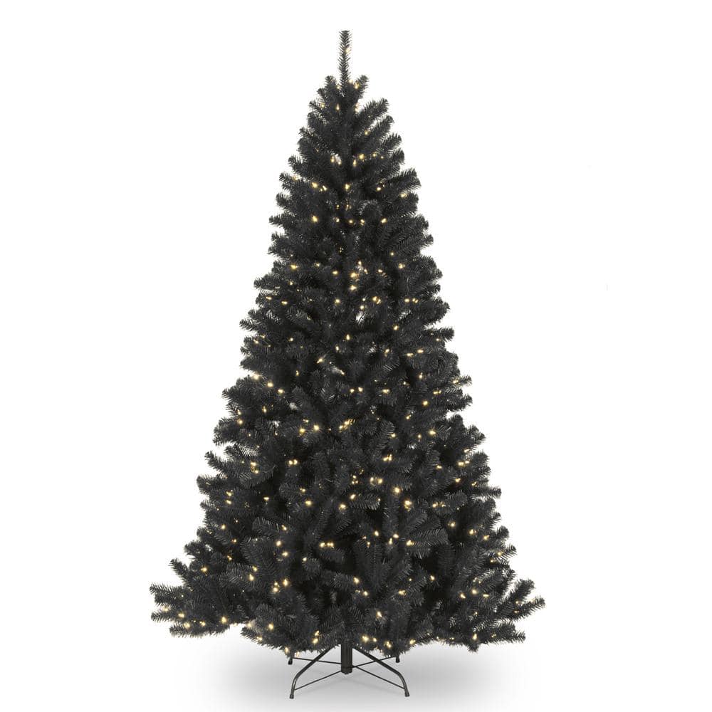 7.5 ft. North Valley Black Spruce Artificial Christmas Tree with Clear Lights - Hercitys