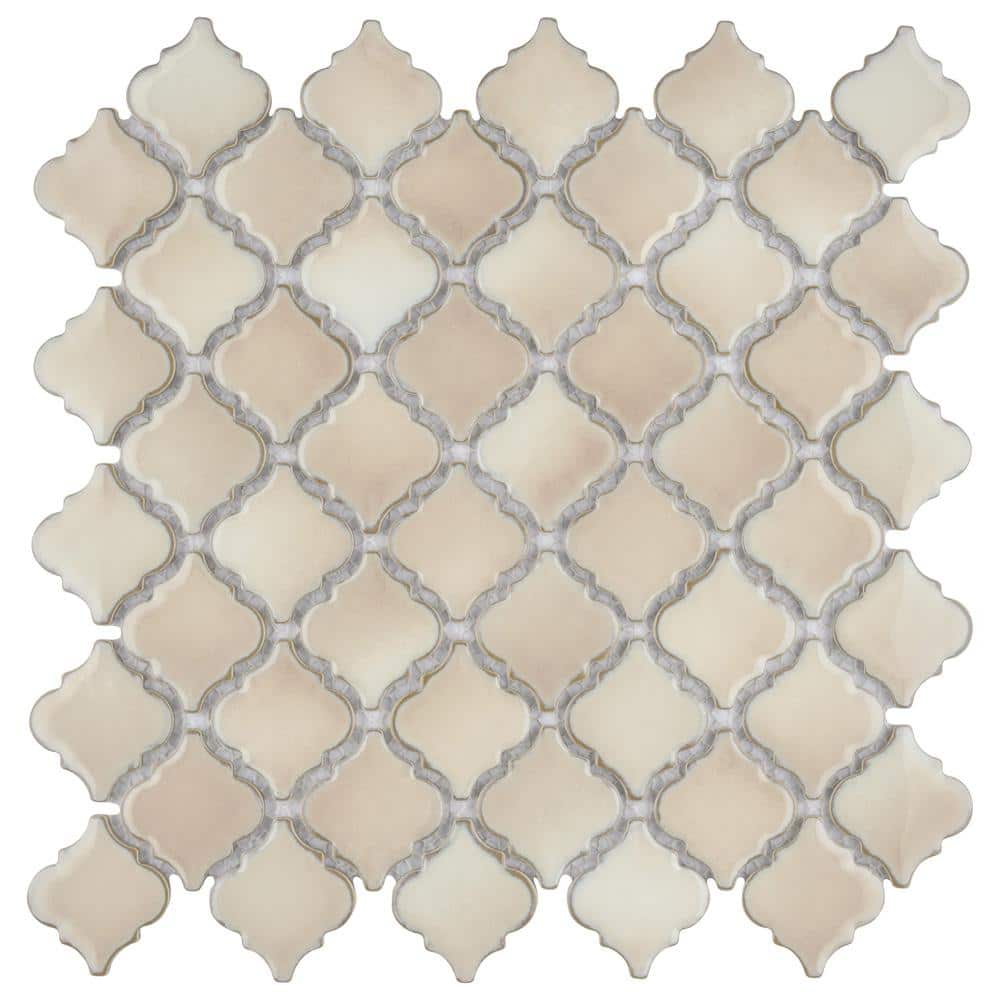 Hudson Tangier Truffle 12-3/8 in. x 12-1/2 in. Porcelain Mosaic Tile (11.0 sq. ft./Case) - Hercitys