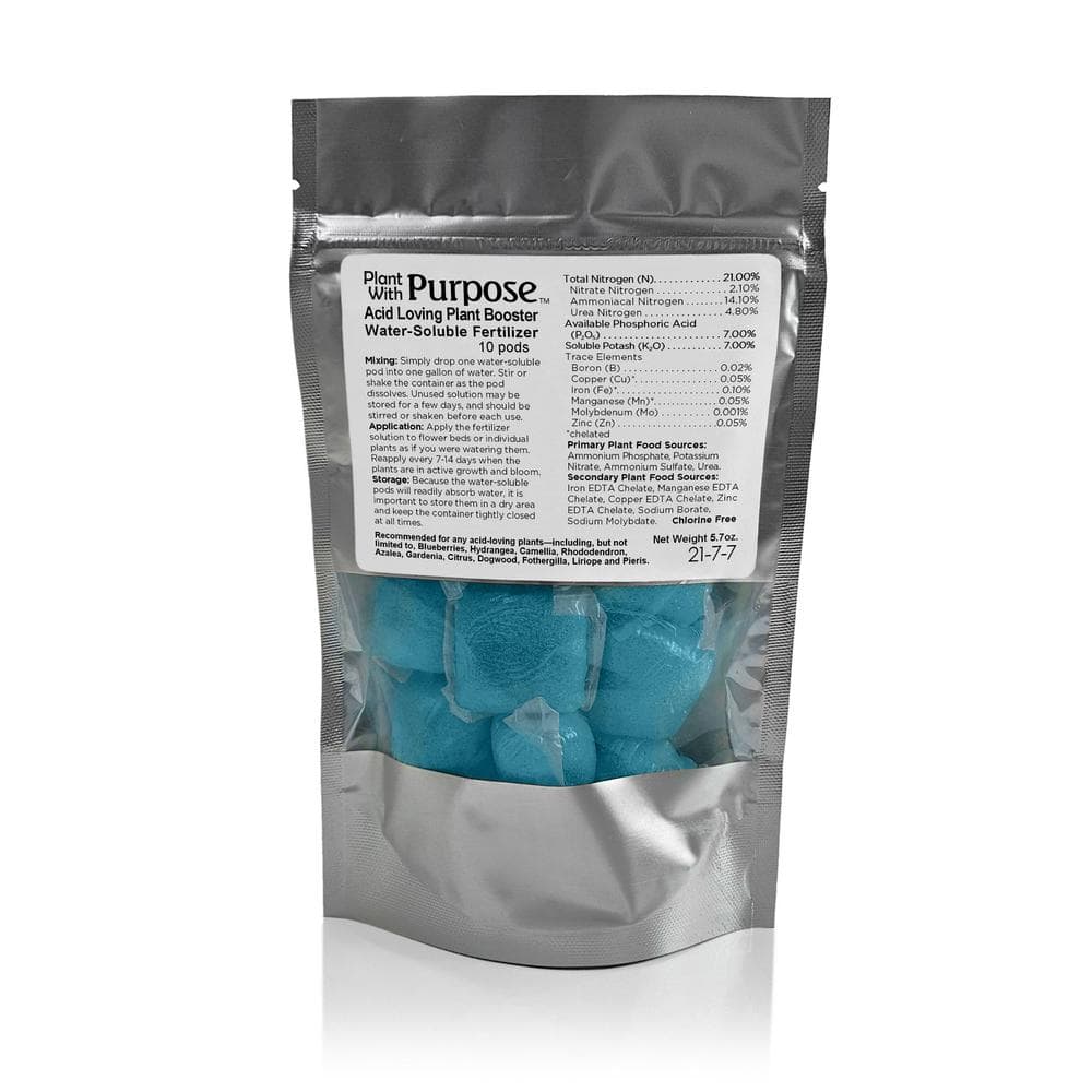 Plant with Purpose Acid Loving Plant Booster Water Soluble Fertilizer 2 lb. (10-Pods) - Hercitys